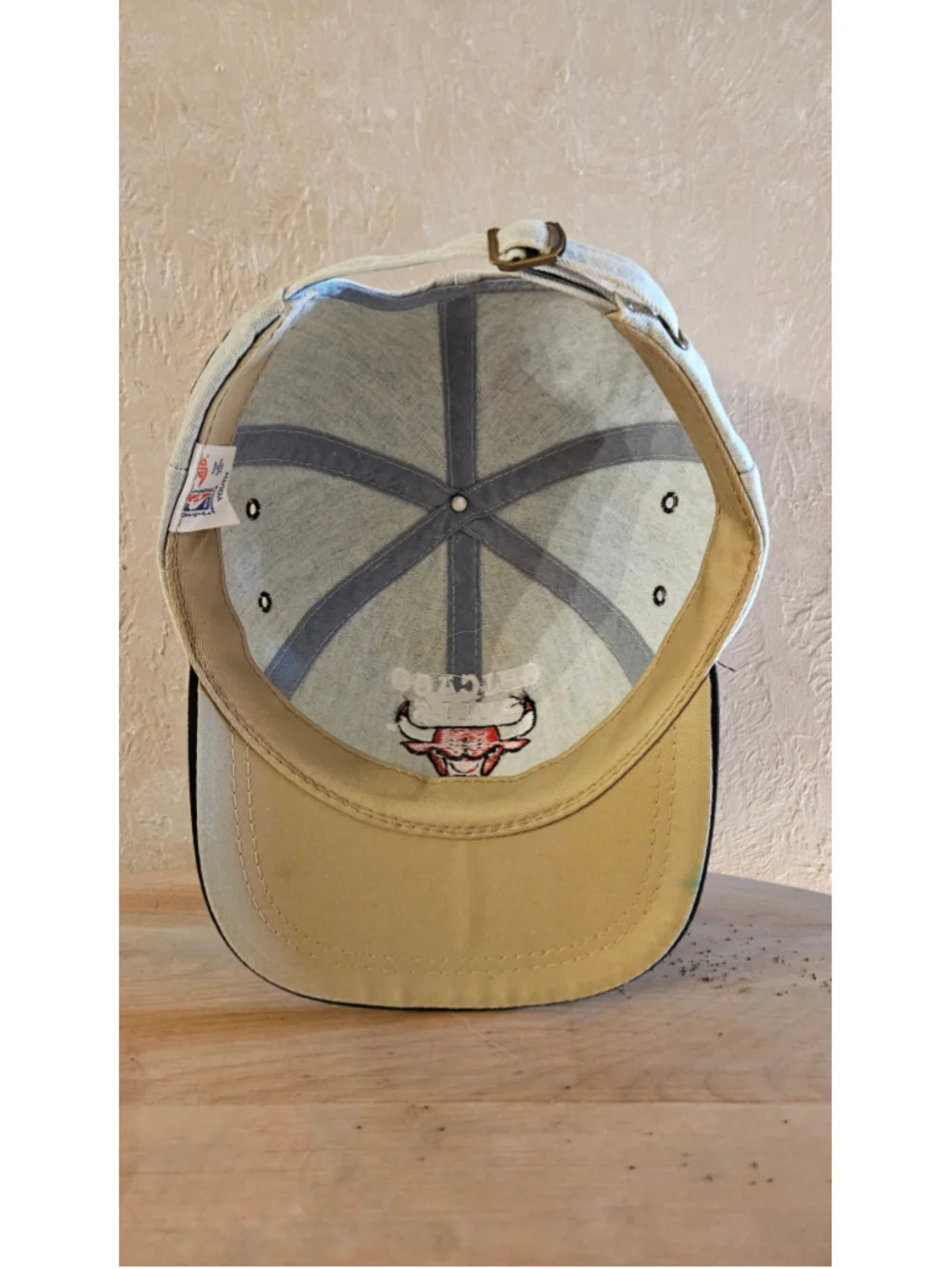 Vintage 90s Chicago Bulls AJD Denim Strapback Hat Youth NWT NBA Licensed
